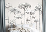 Veer Decor Under the Pines Pack 1 & 2 in White Wall Mural