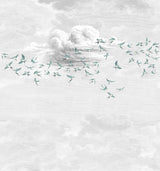 Veer Decor Swallow Clouds Pack 1 & 2 in Teal Wall Mural