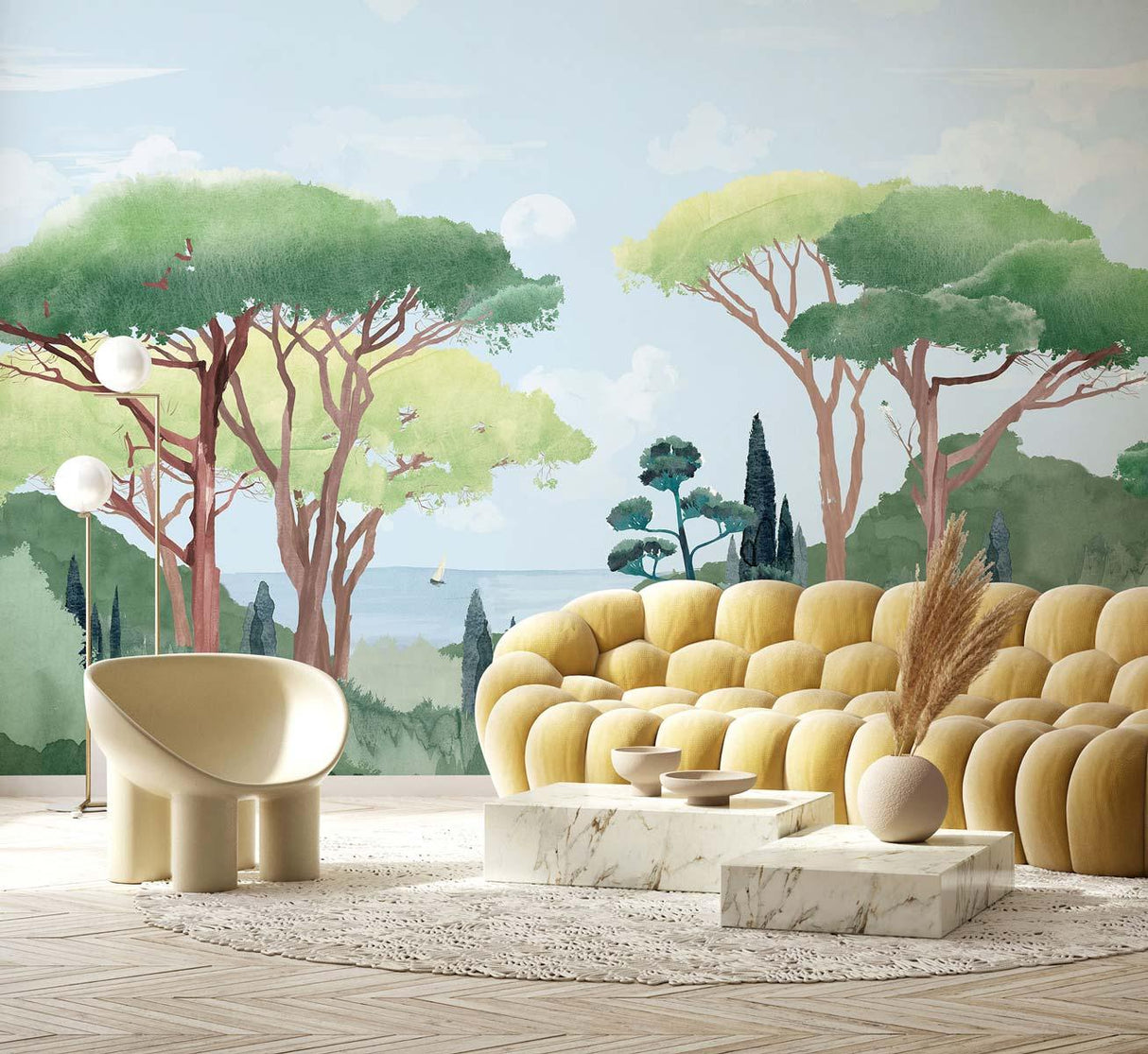 Veer Decor Tuscany Watercolor Pack 1, 2 & 3 in Multi Wall Mural