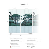 Papermint Tuscany Chair Rail with Faux Wainscoting Pack 1 & 2 in Blue Wall Mural