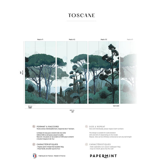 Papermint Tuscany Pack 1, 2 & 3 in Blue Wall Mural