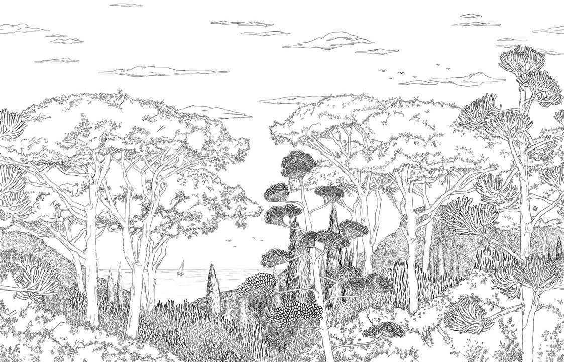 Veer Decor Tuscany Line Pack 1, 2 & 3 in Black Wall Mural