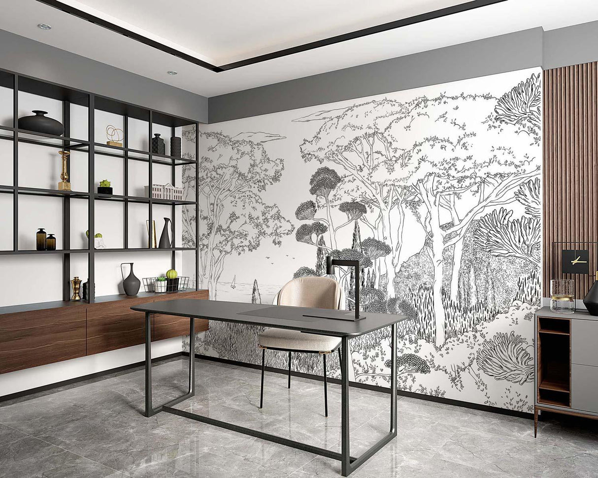 Veer Decor Tuscany Line Pack 1, 2 & 3 in Black Wall Mural