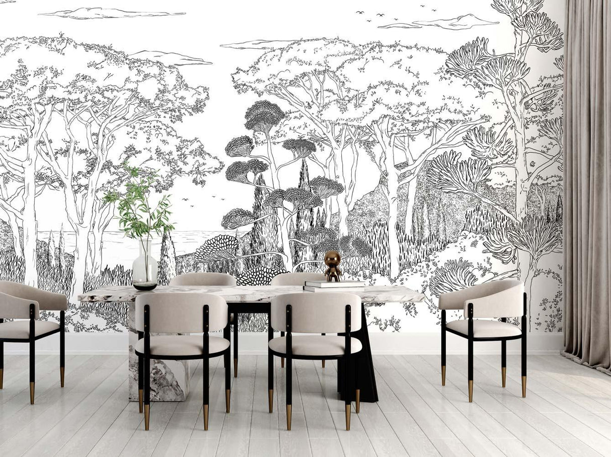 Veer Decor Tuscany Line Pack 1, 2 & 3 in Black Wall Mural