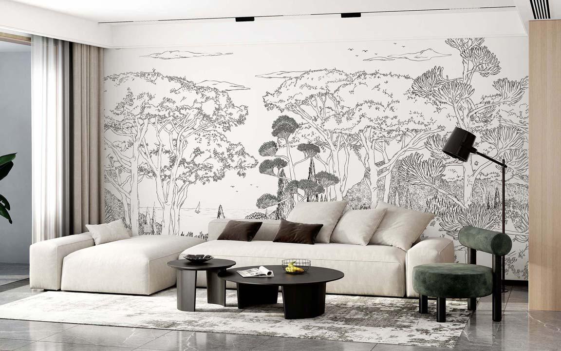 Veer Decor Tuscany Line Pack 1, 2 & 3 in Black Wall Mural