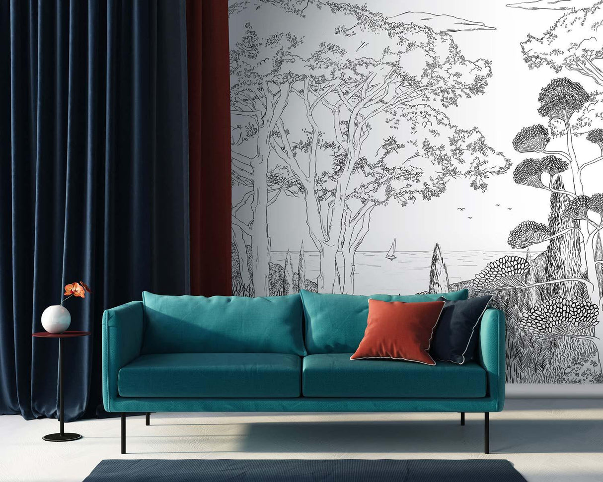 Veer Decor Tuscany Line Pack 1, 2 & 3 in Black Wall Mural