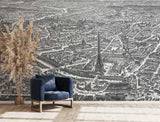 Veer Decor Eiffel Tower Pack 1, 2 & 3 in Gray Wall Mural