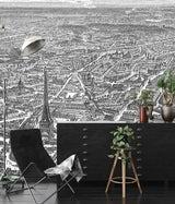 Veer Decor Eiffel Tower Pack 1, 2 & 3 in Gray Wall Mural