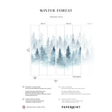 Papermint Winter Pack 1 & 2 in Blue Wall Mural