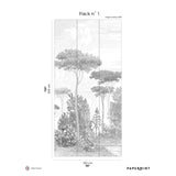 Papermint Pine Forest Pack 1 in Gray Wall Mural