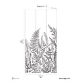 Papermint Garden Line Pack 2 in Gray Wall Mural