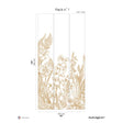 Papermint Garden Line Pack 1 in Brown Wall Mural