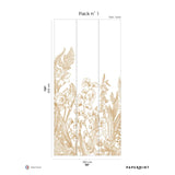 Papermint Garden Line Pack 1 in Brown Wall Mural
