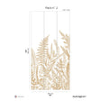 Papermint Garden Line Pack 2 in Brown Wall Mural