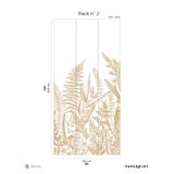 Papermint Garden Line Pack 2 in Brown Wall Mural