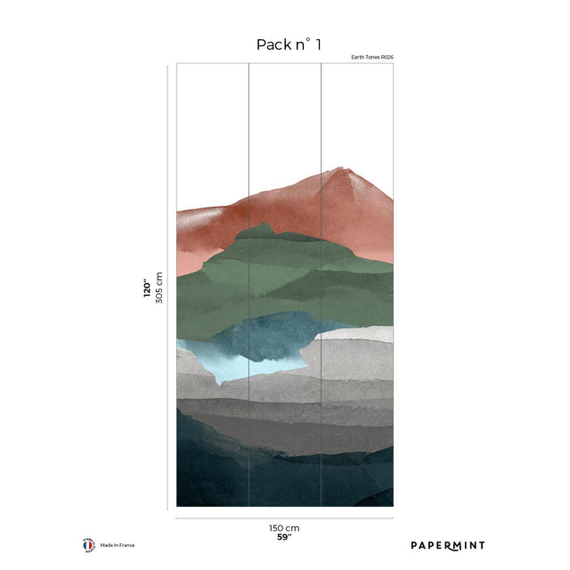 Papermint Hills Pack 1 in Multi Wall Mural