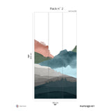 Papermint Hills Pack 2 in Multi Wall Mural