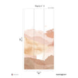 Papermint Hills Pack 3 in Orange Wall Mural