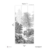 Papermint In The Woods Pack 1 in Gray Wall Mural