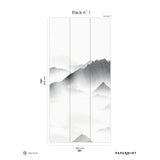 Papermint Mist Pack 1 in Gray Wall Mural