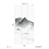 Papermint Mist Pack 2 in Gray Wall Mural