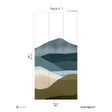 Papermint The Hills Pack 1 in Blue Wall Mural