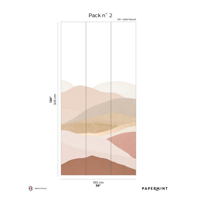 Papermint The Hills Pack 2 in Pink Wall Mural