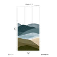 Papermint The Hills Pack 2 in Blue Wall Mural