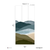Papermint The Hills Pack 2 in Blue Wall Mural