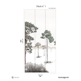 Papermint Shadows Pack 1 in Green Wall Mural