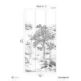 Papermint Pines Pack 2 in Black Wall Mural