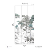 Papermint Pines Pack 2 in Green Wall Mural
