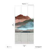 Papermint Line Water Chair Rail - with Faux Wainscoting Pack 1 in Gray Wall Mural