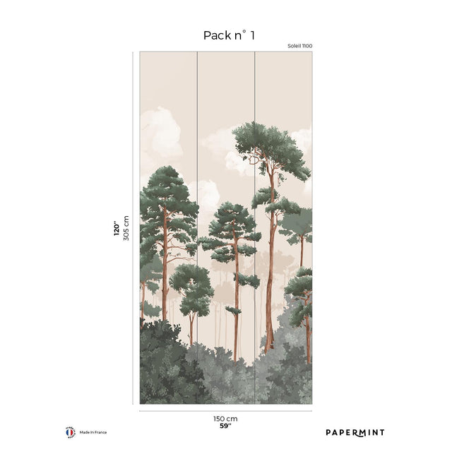 Papermint Matsu Pack 1 in Pink Wall Mural