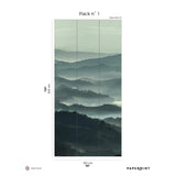 Papermint Misty Line Pack 1 in Green Wall Mural