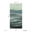 Papermint Misty Line Pack 2 in Green Wall Mural