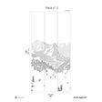Papermint Mountains Pack 2 in Black Wall Mural
