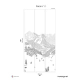Papermint Mountains Pack 2 in Black Wall Mural