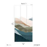 Papermint Montagna Pack 1 in Teal Wall Mural