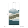 Papermint Montagna Pack 2 in Teal Wall Mural