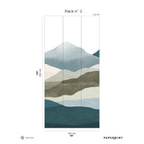 Papermint Montagna Pack 2 in Teal Wall Mural