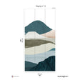 Papermint Montagna Pack 3 in Teal Wall Mural
