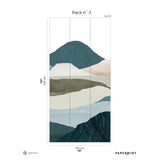 Papermint Montagna Pack 3 in Teal Wall Mural