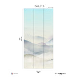 Papermint Japanese Mountain Pack 2 in Blue Wall Mural