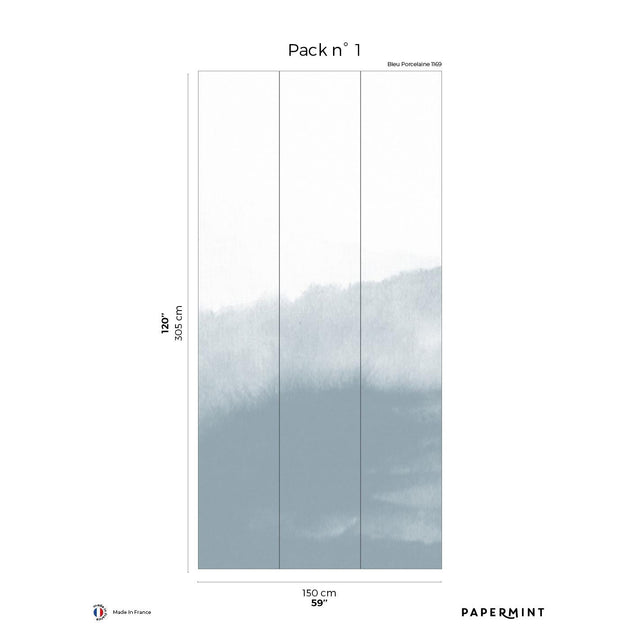Papermint Mountain Water Pack 1 in Blue Wall Mural