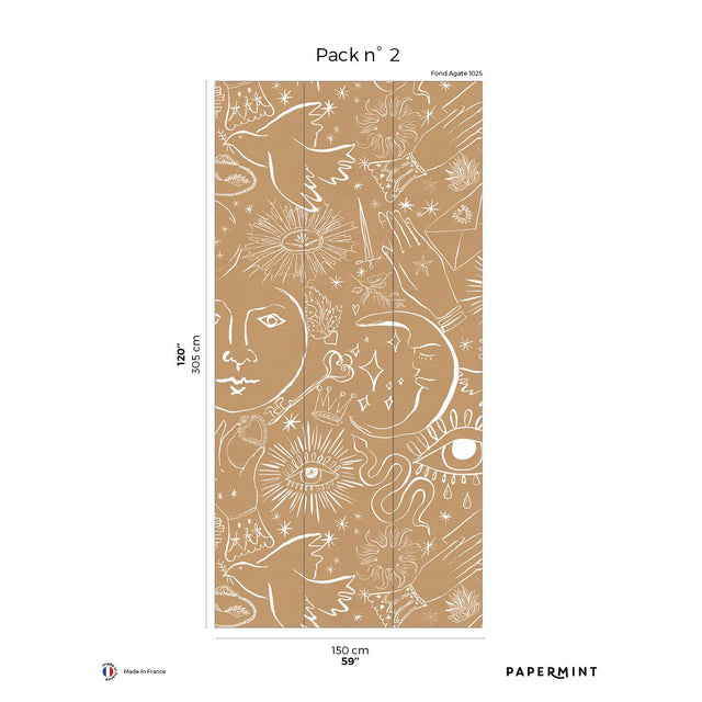 Papermint Mystic Pack 2 in Brown Wall Mural