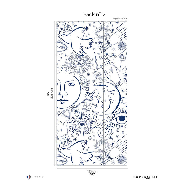 Papermint Mystic Pack 2 in White Wall Mural