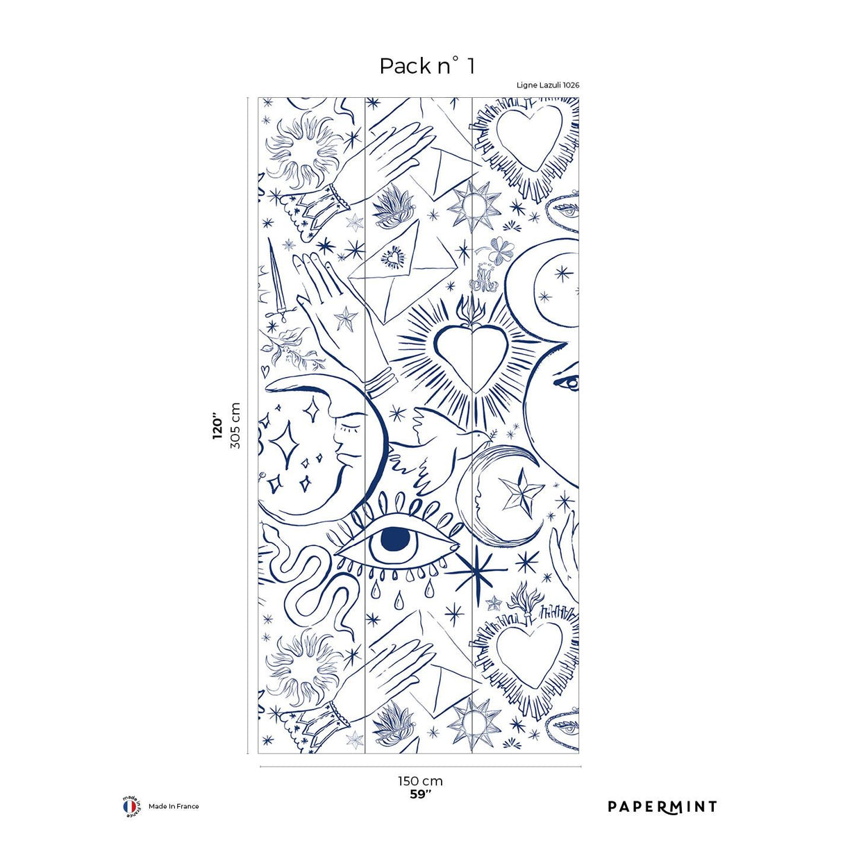 Papermint Mystic Pack 1 in White Wall Mural