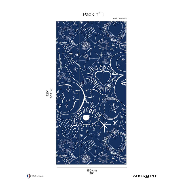 Papermint Mystic Pack 1 in Blue Wall Mural