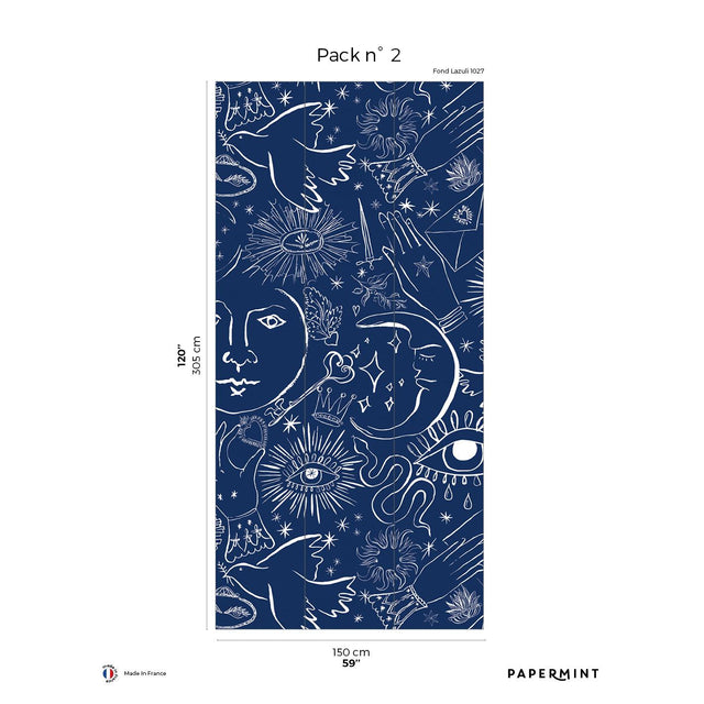 Papermint Mystic Pack 2 in Blue Wall Mural